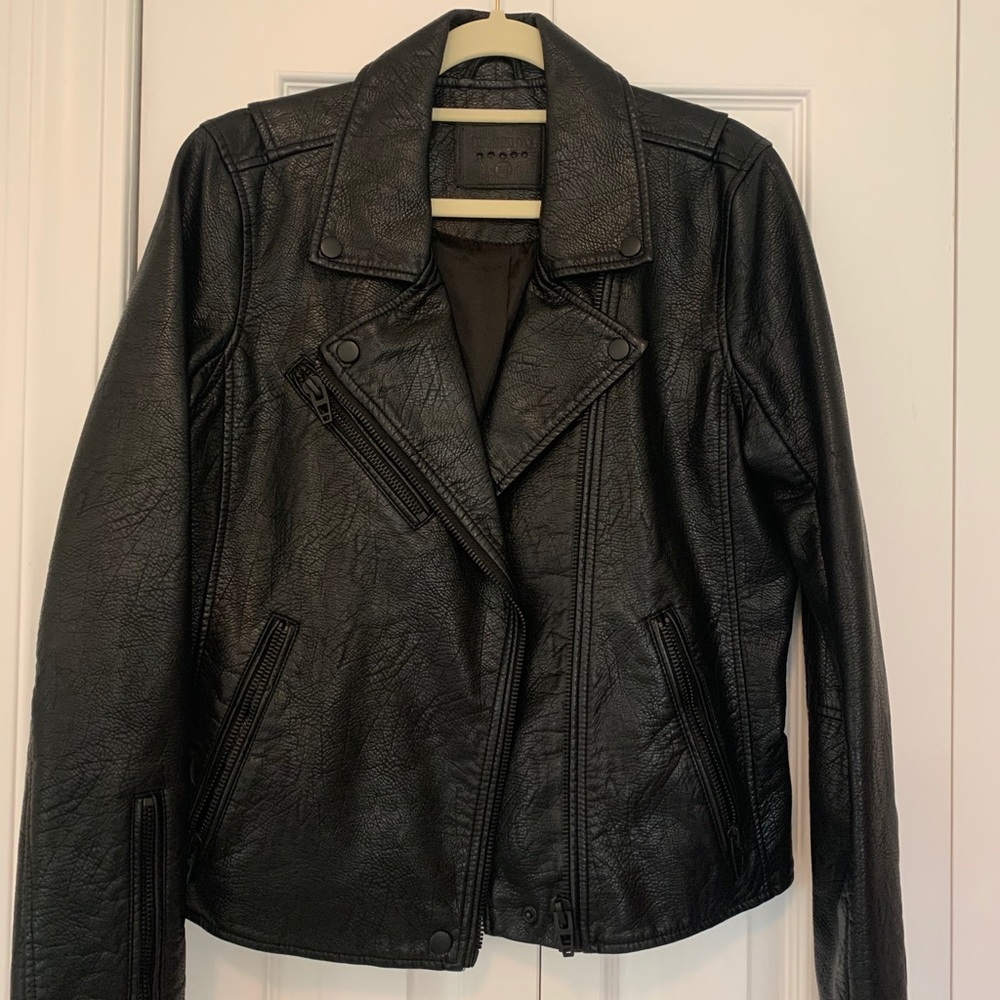 Black BLANK NYC leather jacket